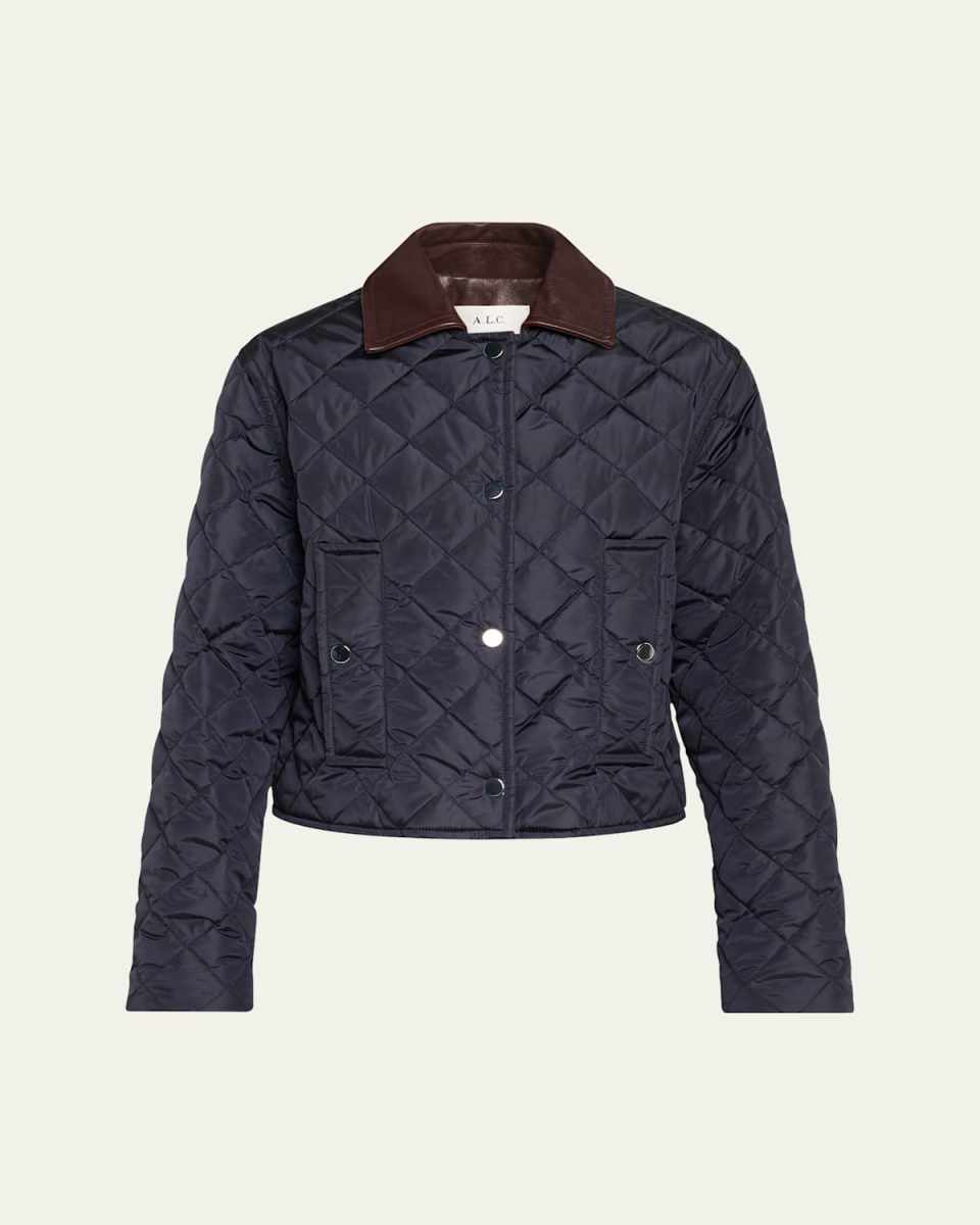 Henri Quilted Contrast Collar Jacket